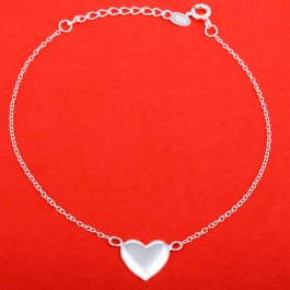 Rubans Voguish 18K Gold Plated Heart Charm Link Chain Bracelet