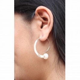 Spiral Pearl Bali Earrings