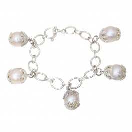Buy A Pearl Of Love 6mm Bracelet In 925 Silver from Shaya by CaratLane
