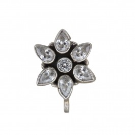 Crystal Floral Nose Pin