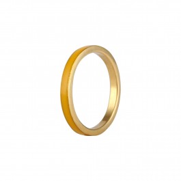 Yellow Enamel Band Ring