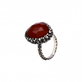 The Bold Red Agate Ring