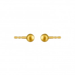 Tiny Gold Plated Round Dot Stud Earrings for Kids and Girls