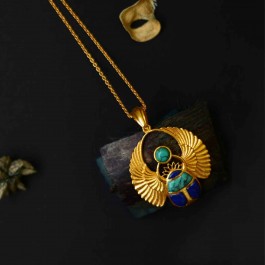 Egyptian Antique Gold Plated Handcrafted Necklace for Women and Girls