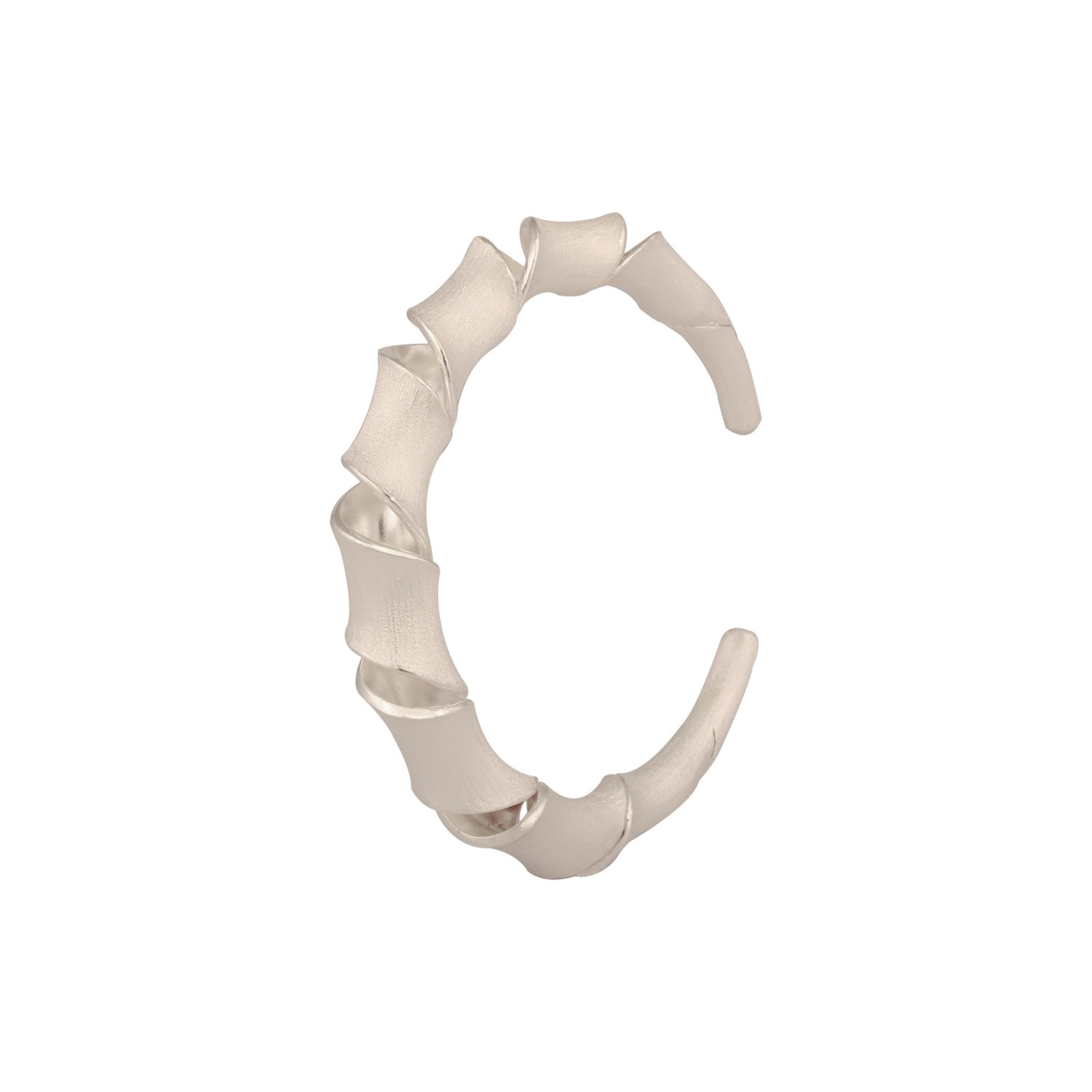 Wrist Glamour Spiral Silver Bracelet