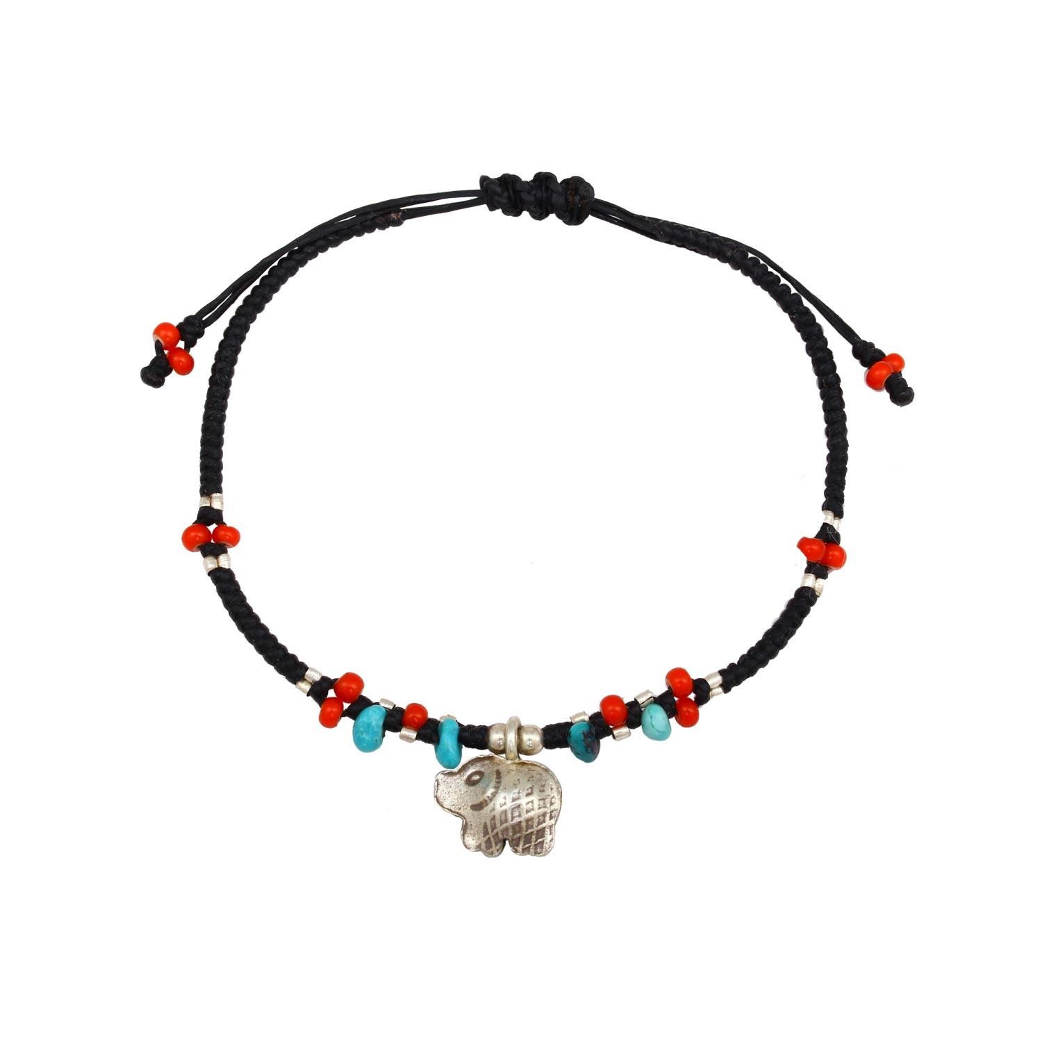 Orange Beads Elephant Bracelet for Kids/Children