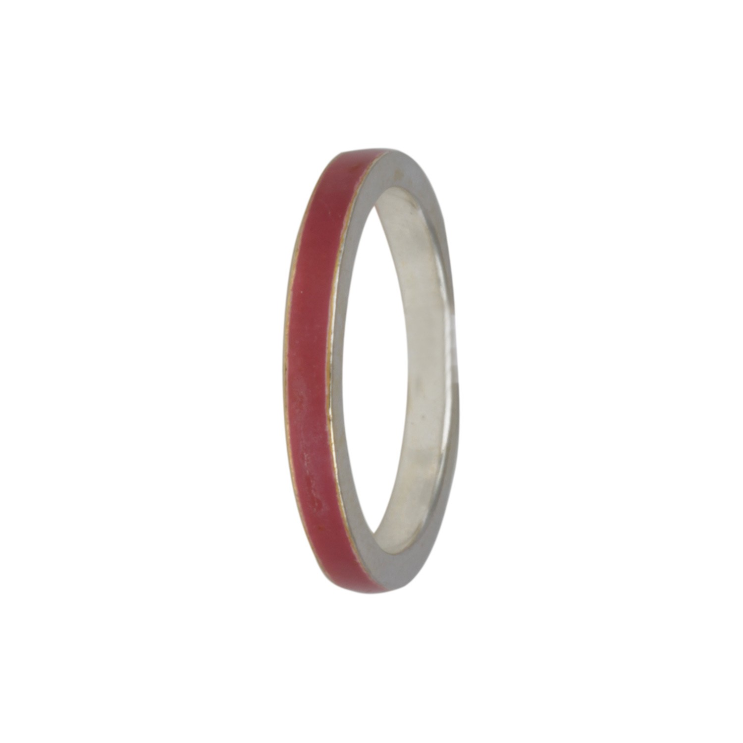 Red Enamel Band Ring