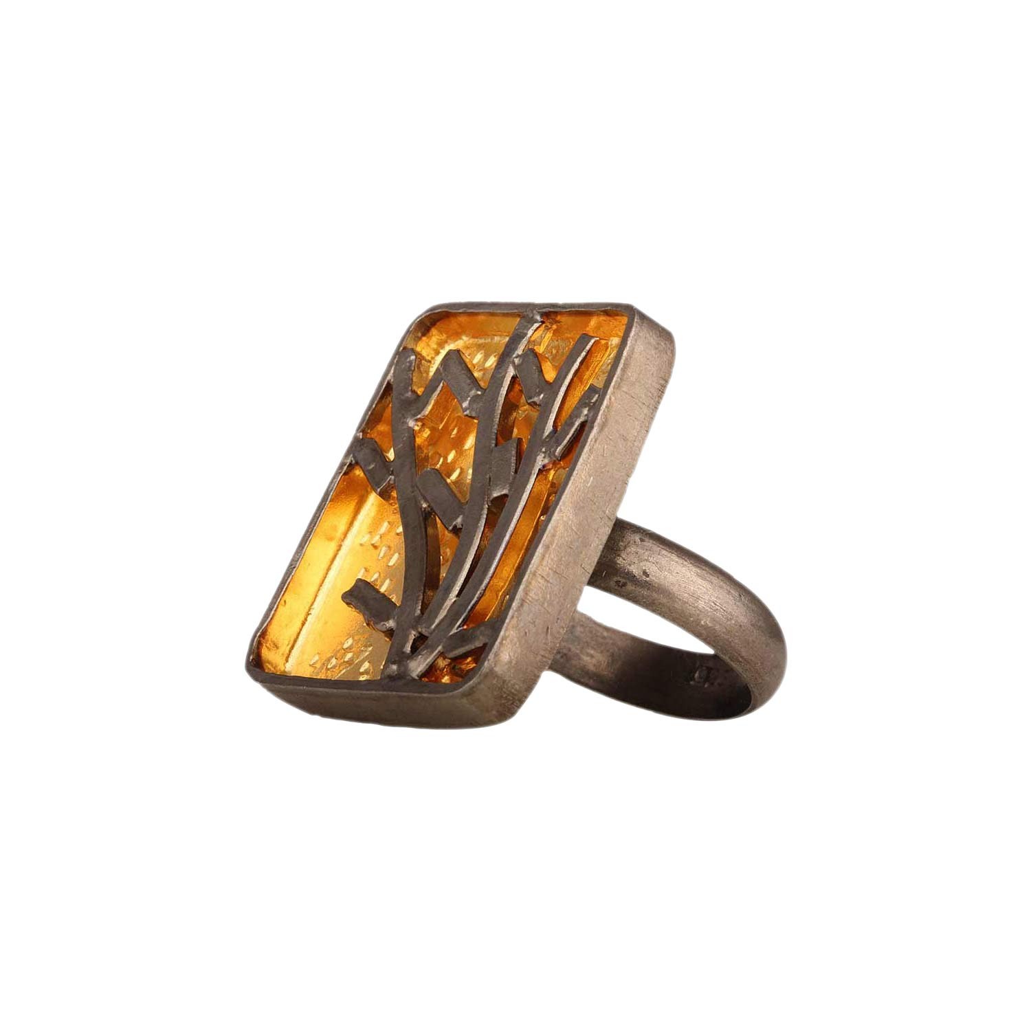 Two Tone Graphical Branches RIng