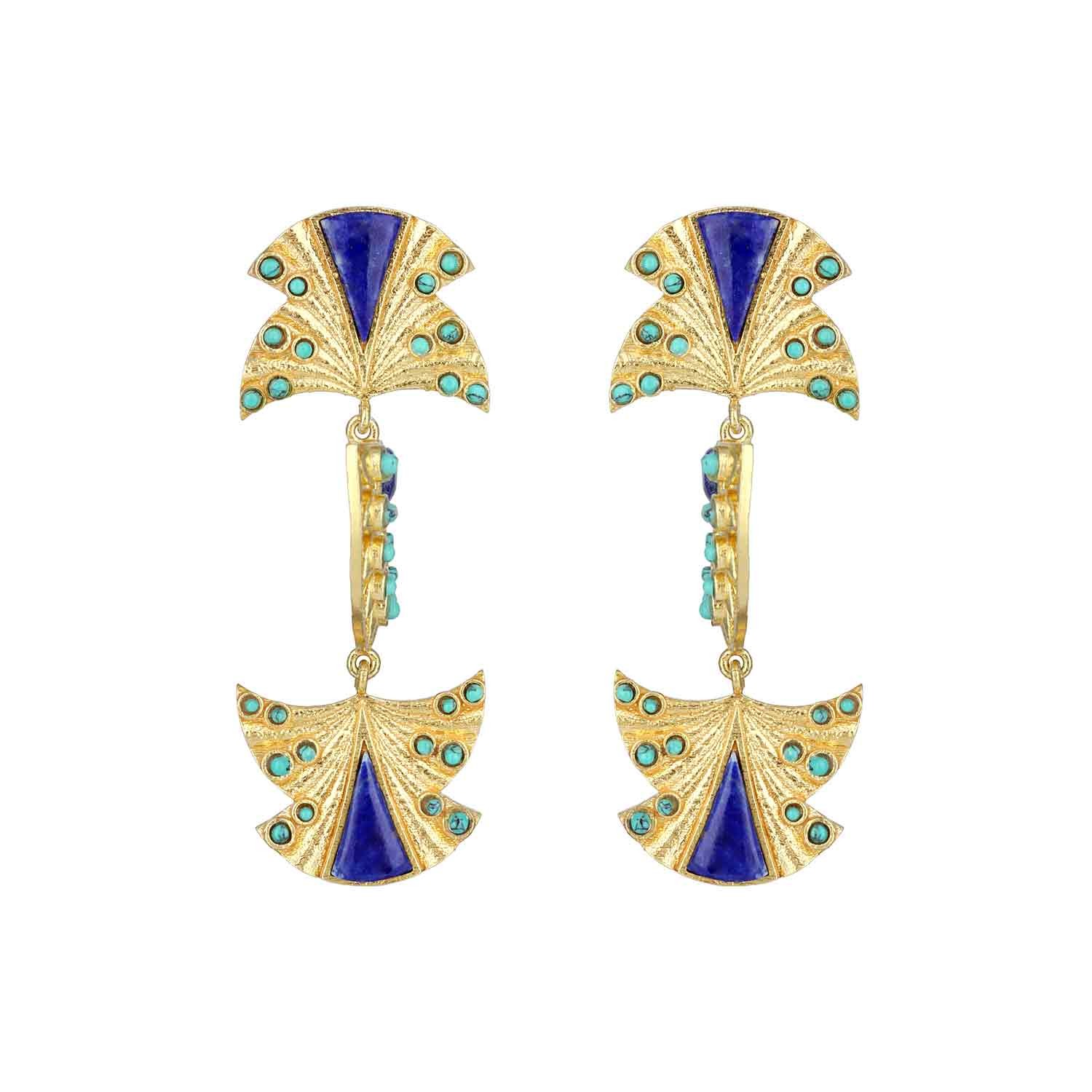Half and Half Egyptian Statement Earrings