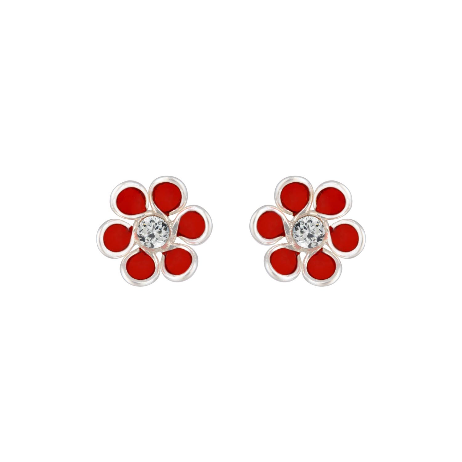 Red Crystal Studs