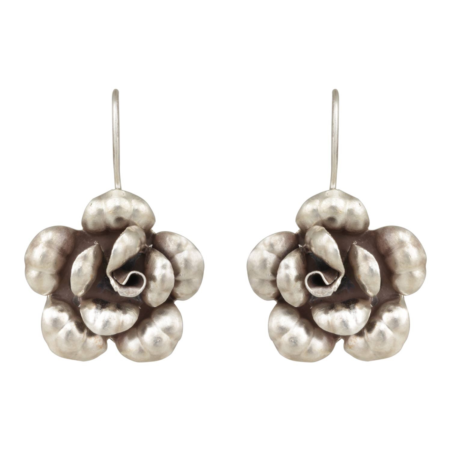 Flower Power Silver Earrings