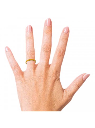 Yellow Enamel Band Ring