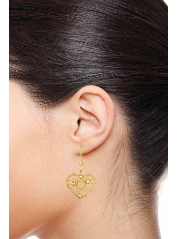 Filigree Golden Drop Earrings
