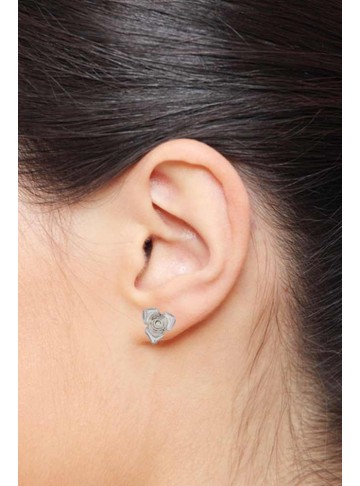 Rosette Floral Stud Earrings