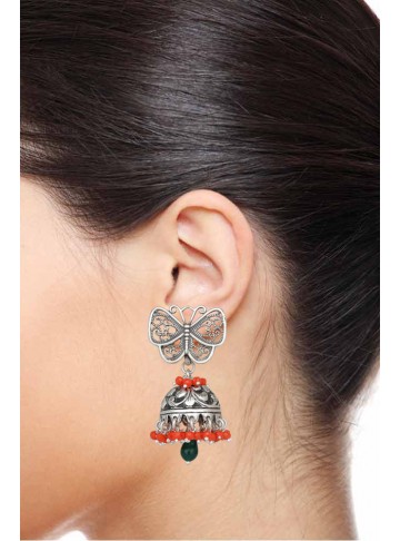 Coral Butterfly Jhumka Earring for Women and Girls