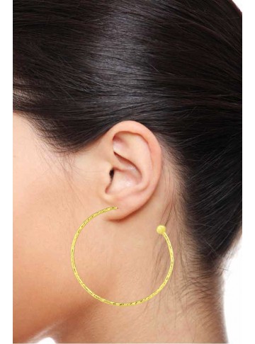 Netra Gold Plated Sterling Silver Hoop Earrings
