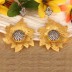 Cheerful Golden Sunflower Dangler Earrings