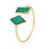 Green Onyx Gold Plated Bracelet
