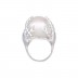 Asymmetrical Pearl Ring With Claws