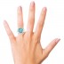 Jalli Disc Turquoise Ring