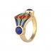 Symbol of Strength Egyptian Enamel Ring