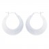 Trendy Soft Brushed Silver Hoops