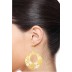 Stunning Pair Of Two Tone Floral Earrings
