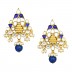 The Royal Blue Silver Earring