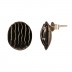 Striped Oval Antique Stud Earrings
