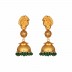 Ethnic Nagas Green Onyx Jhumki Earrings